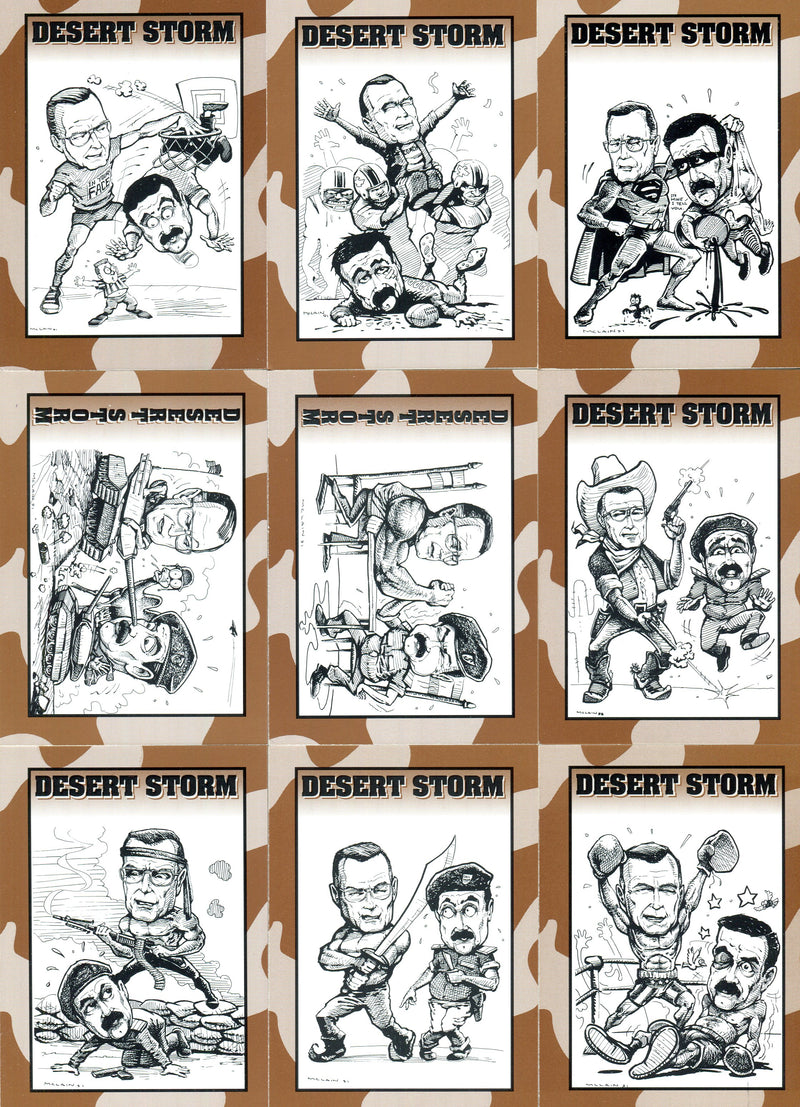 Desert Storm George Bush 9 Card Set Crown Sports 1991 - TvMovieCards.com