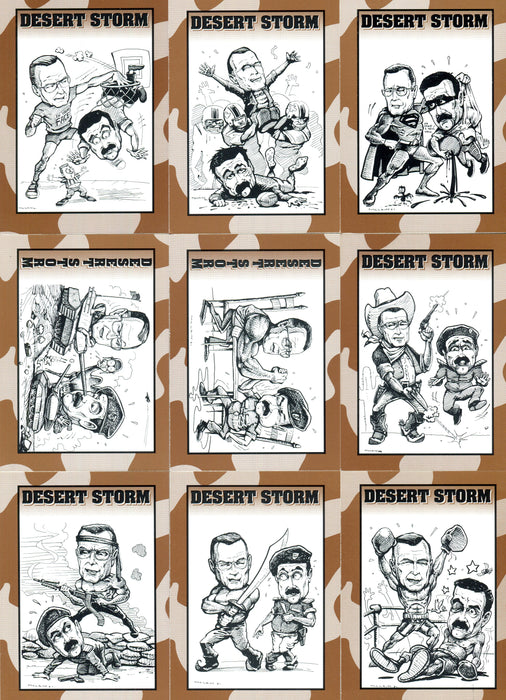 Desert Storm George Bush 9 Card Set Crown Sports 1991 - TvMovieCards.com