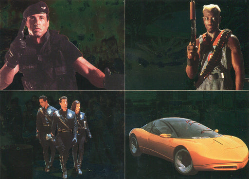 Demolition Man Movie Foil Chase Card Set 4 Cards F1 thru F4 Skybox 1993 - TvMovieCards.com