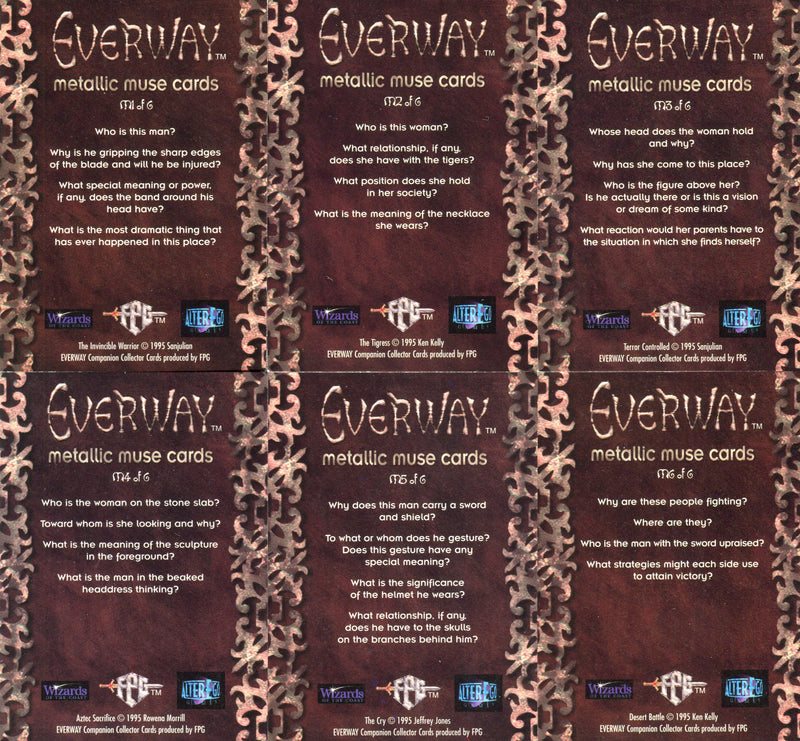 Everway Companion Metallic Muse Chase Card Set M1-M6 FPG 1995 - TvMovieCards.com
