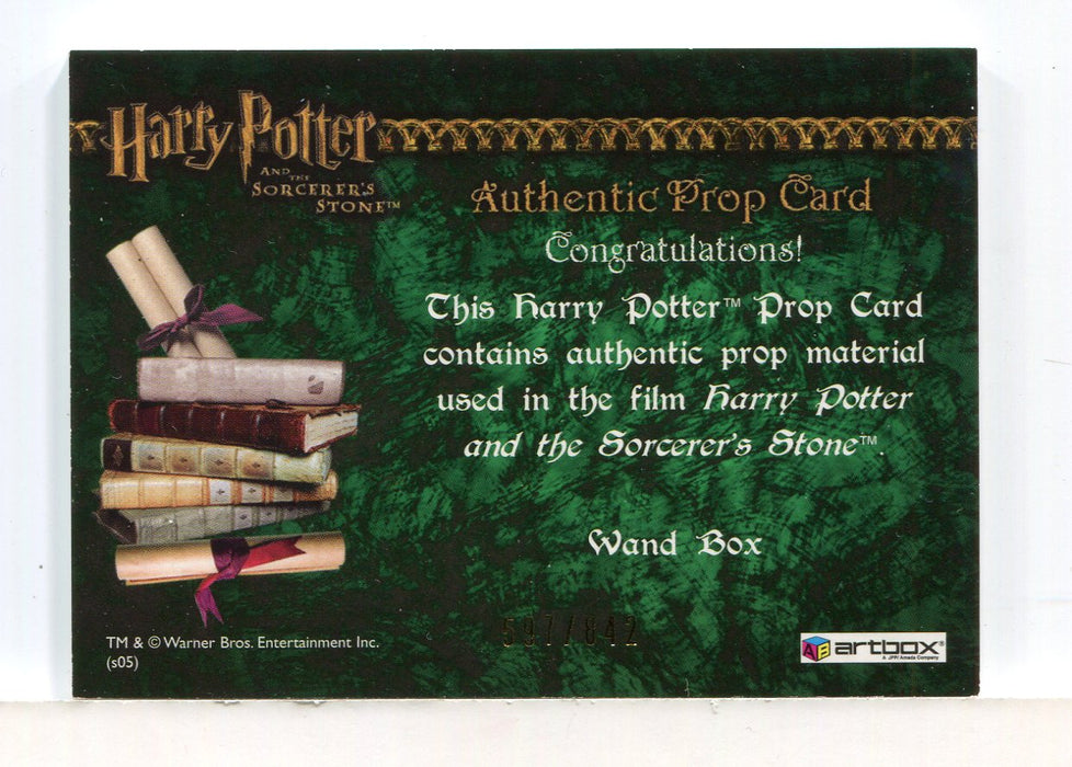 Harry Potter and the Sorcerer's Stone Wand Box Prop Card HP #597/842 - TvMovieCards.com