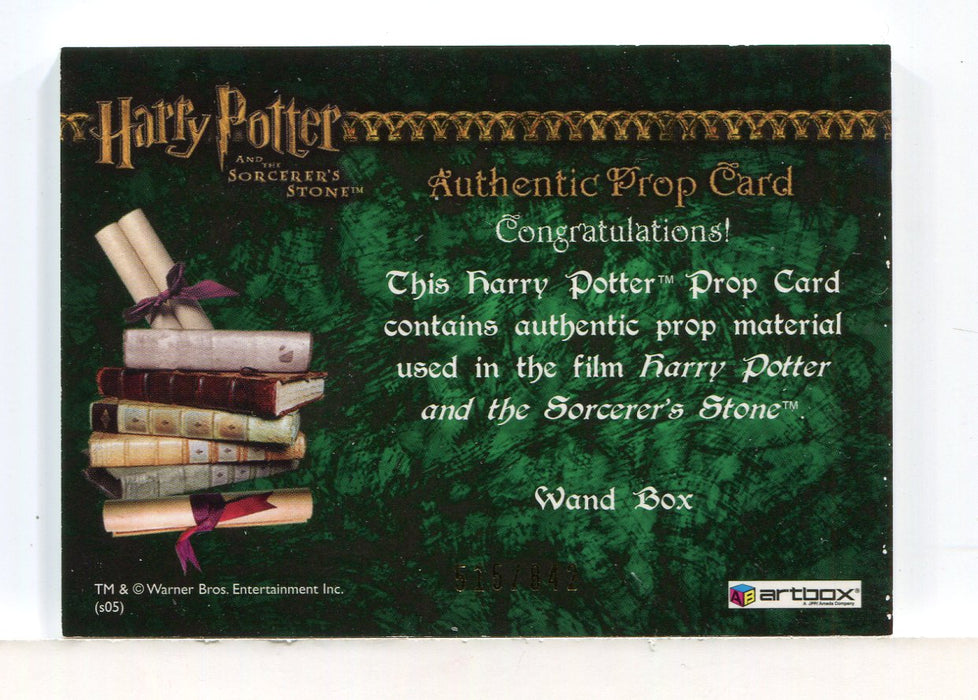 Harry Potter and the Sorcerer's Stone Wand Box Prop Card HP #515/842 - TvMovieCards.com
