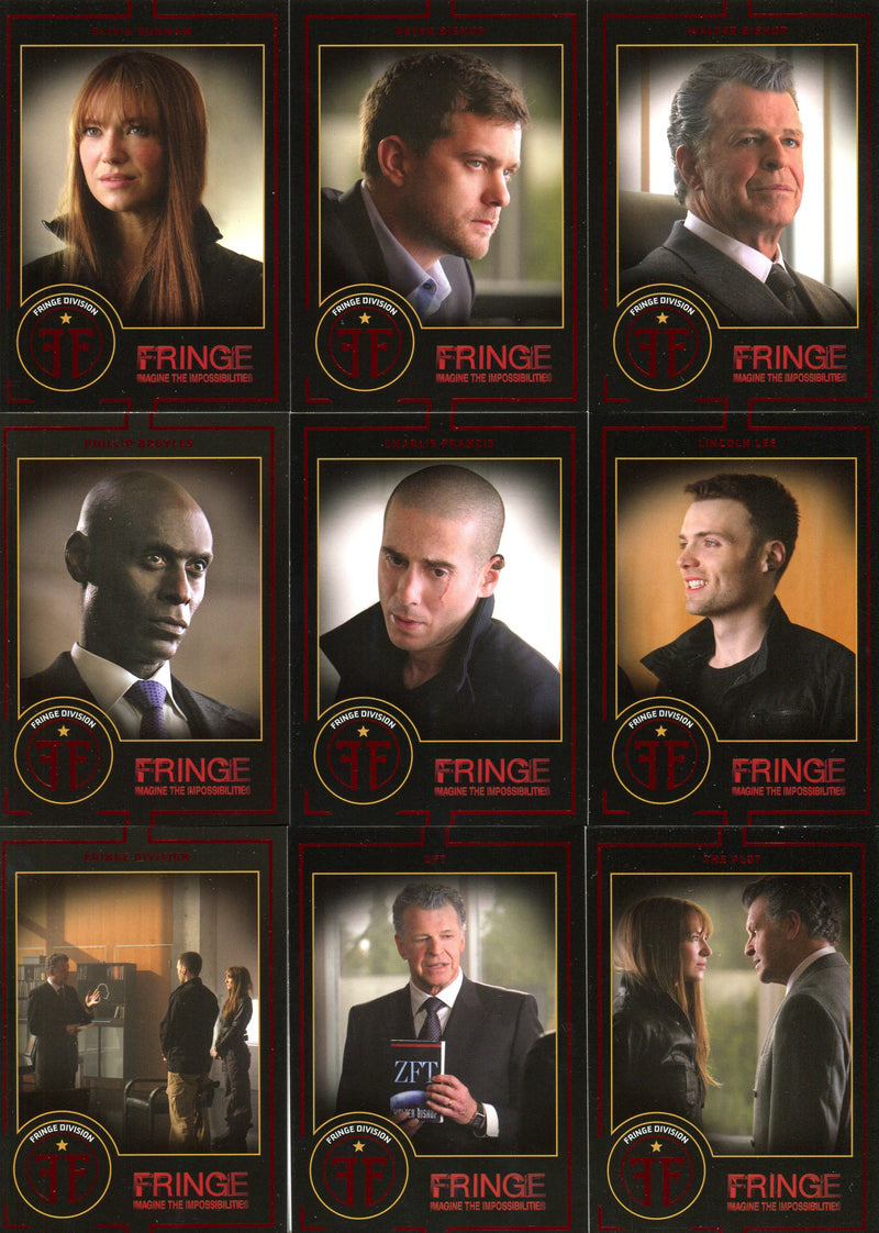 Fringe Seasons 1 & 2 Universe "B" Foil Chase Card Set D01 - D09 Cryptozoic 2012 - TvMovieCards.com