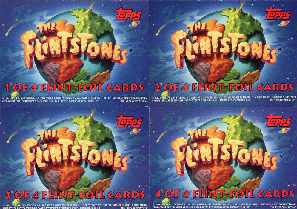 Flintstones The Movie Foil Chase Card Set of (4) 1 thru 4 Topps 1993 - TvMovieCards.com