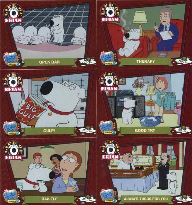 Family Guy Season 2 Life of Brian Foil Chase Card Set LB1 - LB6 Inkworks 2006 - TvMovieCards.com