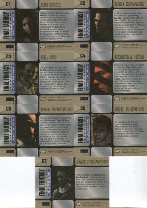 Final Fantasy The Spirits Within Holochrome Chase Card Set C1 thru C7 - TvMovieCards.com