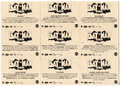 2008 Batman Archives DC Retro Gum Chase Card Set BG1-BG9 Rittenhouse - TvMovieCards.com