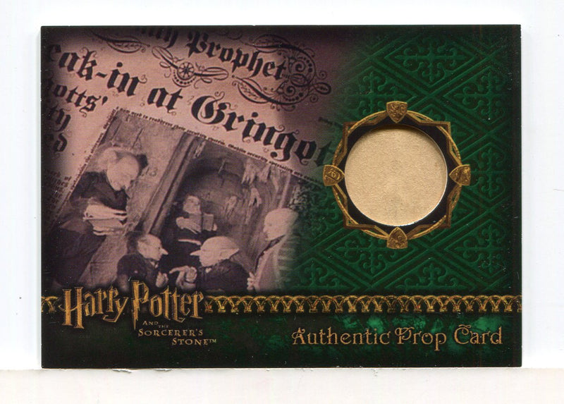 Harry Potter and the Sorcerer's Stone The Daily Prophet Prop Card HP #314/733 - TvMovieCards.com