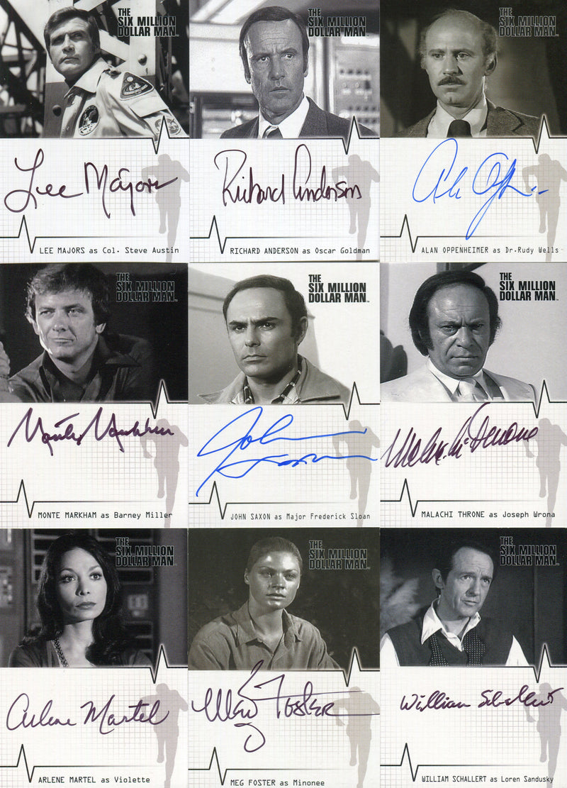 Six Million Dollar Man Seasons 1 & 2 Autograph Card Set 12 Cards - TvMovieCards.com
