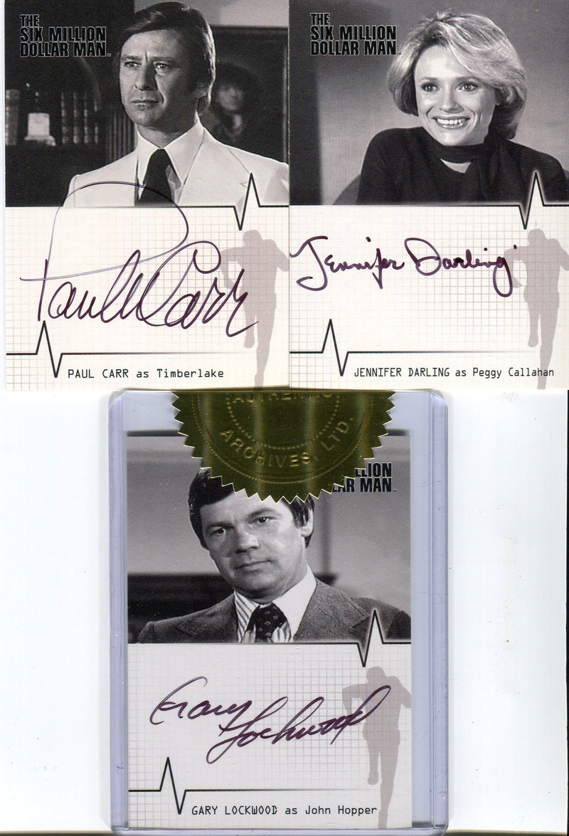 Six Million Dollar Man Seasons 1 & 2 Autograph Card Set 12 Cards - TvMovieCards.com