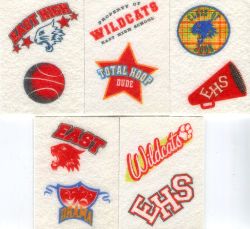 High School Musical Felt Sticker Card Set F1 thru F5 Topps 2007 - TvMovieCards.com