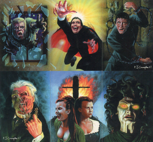 Hammer Horror Series 1 Crip-tych Chase Card Set A1 - A6 Cornerstone 1995 - TvMovieCards.com