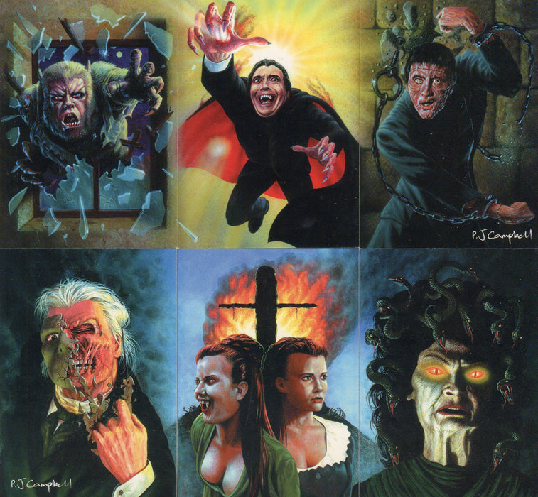 Hammer Horror Series 1 Crip-tych Chase Card Set A1 - A6 Cornerstone 1995 - TvMovieCards.com