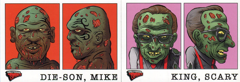 Hollywood Zombies Morbid Mugshots Gore-Glow Chase Card Set (10) Topps 2007 - TvMovieCards.com