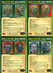 Hollywood Zombies Morbid Mugshots Gore-Glow Chase Card Set (10) Topps 2007 - TvMovieCards.com