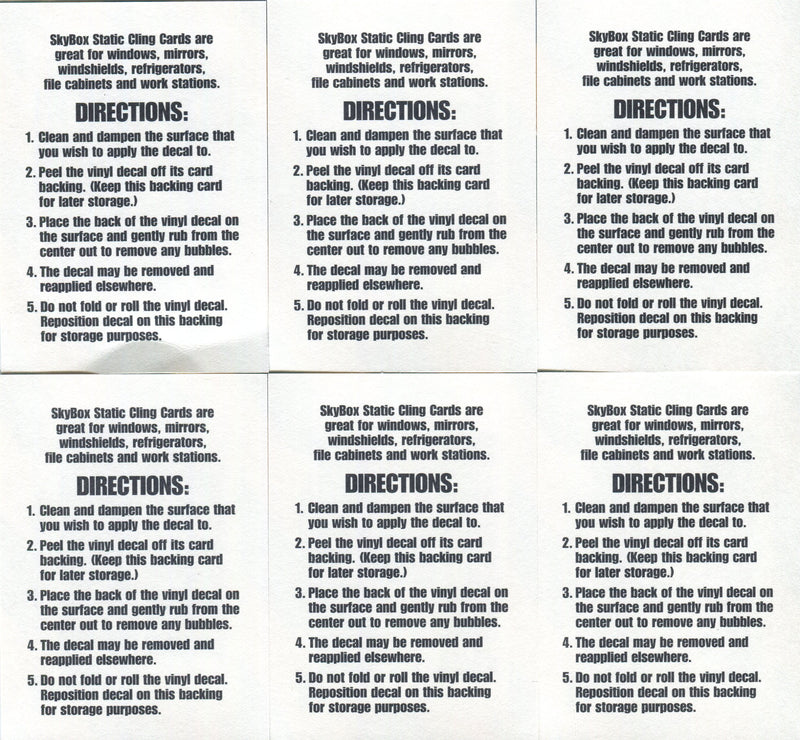 Home Improvement TV Show Static Cling Sticker Chase Card Set (10) Skybox 1994 - TvMovieCards.com
