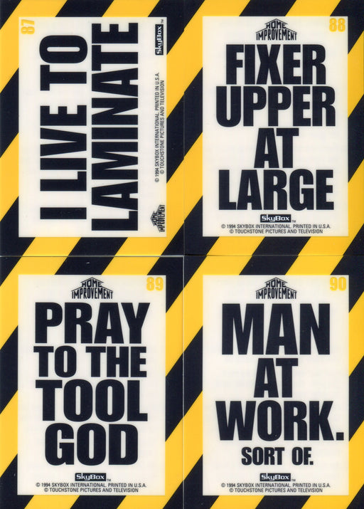 Home Improvement TV Show Static Cling Sticker Chase Card Set (10) Skybox 1994 - TvMovieCards.com