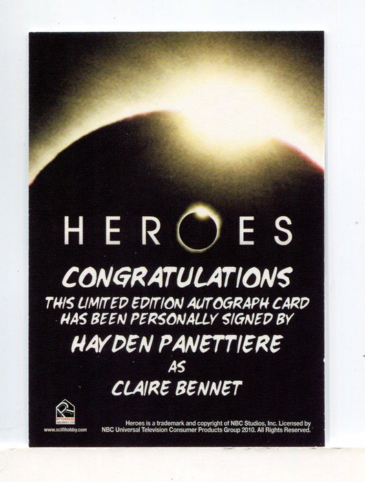 Heroes Archives Hayden Panettiere as Claire Bennet Autograph Card - TvMovieCards.com