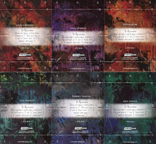 Kiss The Legend of Kiss Pop Up Chase Card Set PU-1/6 thru PU-6/6 Press Pass - TvMovieCards.com