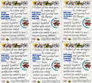 Looney Tunes Olympicards Gold Medal Stick Ums Sticker Card Set (10) - TvMovieCards.com