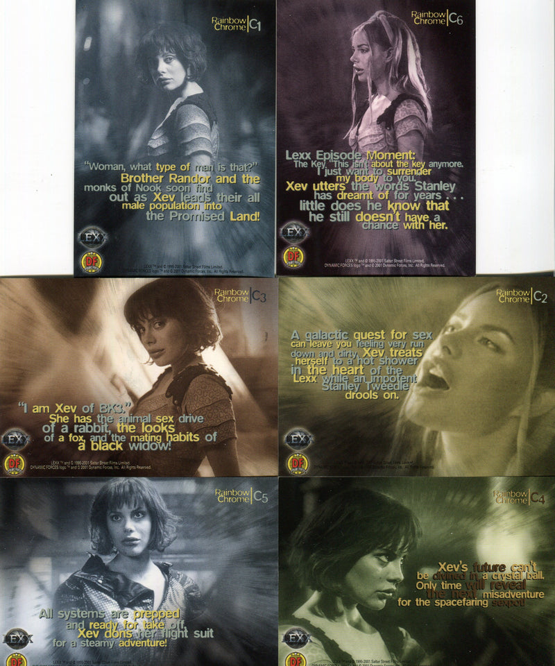 Lexx Rainbow Chrome Chase Card Set C1 through C6 Dynamic Forces 2002 - TvMovieCards.com