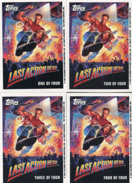 Last Action Hero Movie Holofoil Chase Card Set 4 Cards Topps 1993 - TvMovieCards.com
