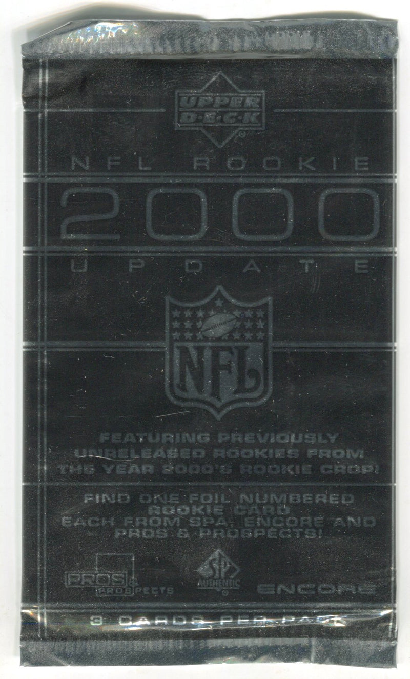 NFL Rookie 2000 Update NFL Football 3-Card Pack Upper Deck - TvMovieCards.com