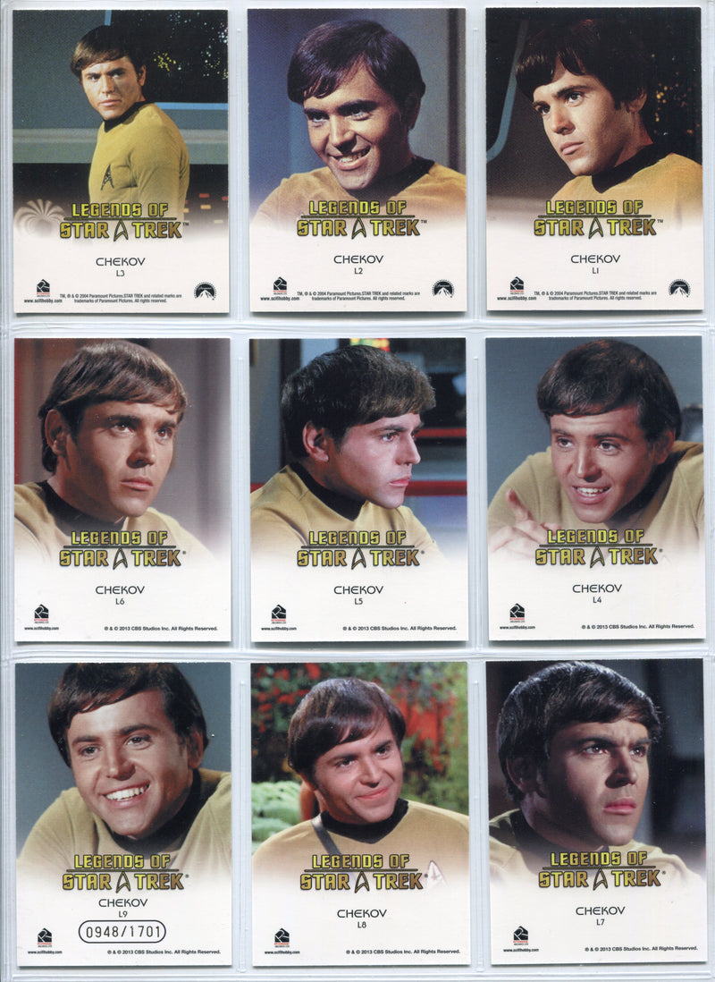 Legends Of Star Trek Series 5 Chekov Chase Card Set L1-L9 - TvMovieCards.com