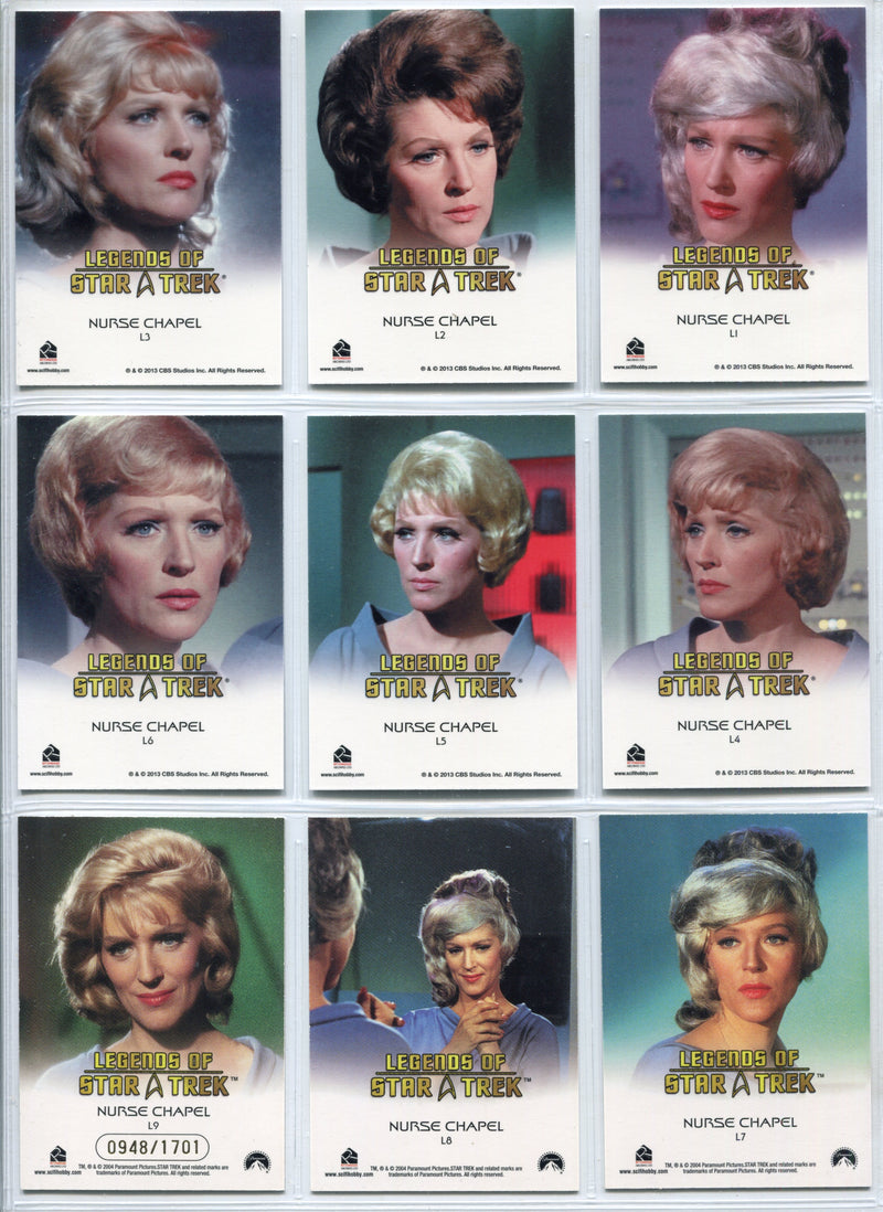 Legends Of Star Trek Series 5 Nurse Chapel Chase Card Set L1-L9 - TvMovieCards.com