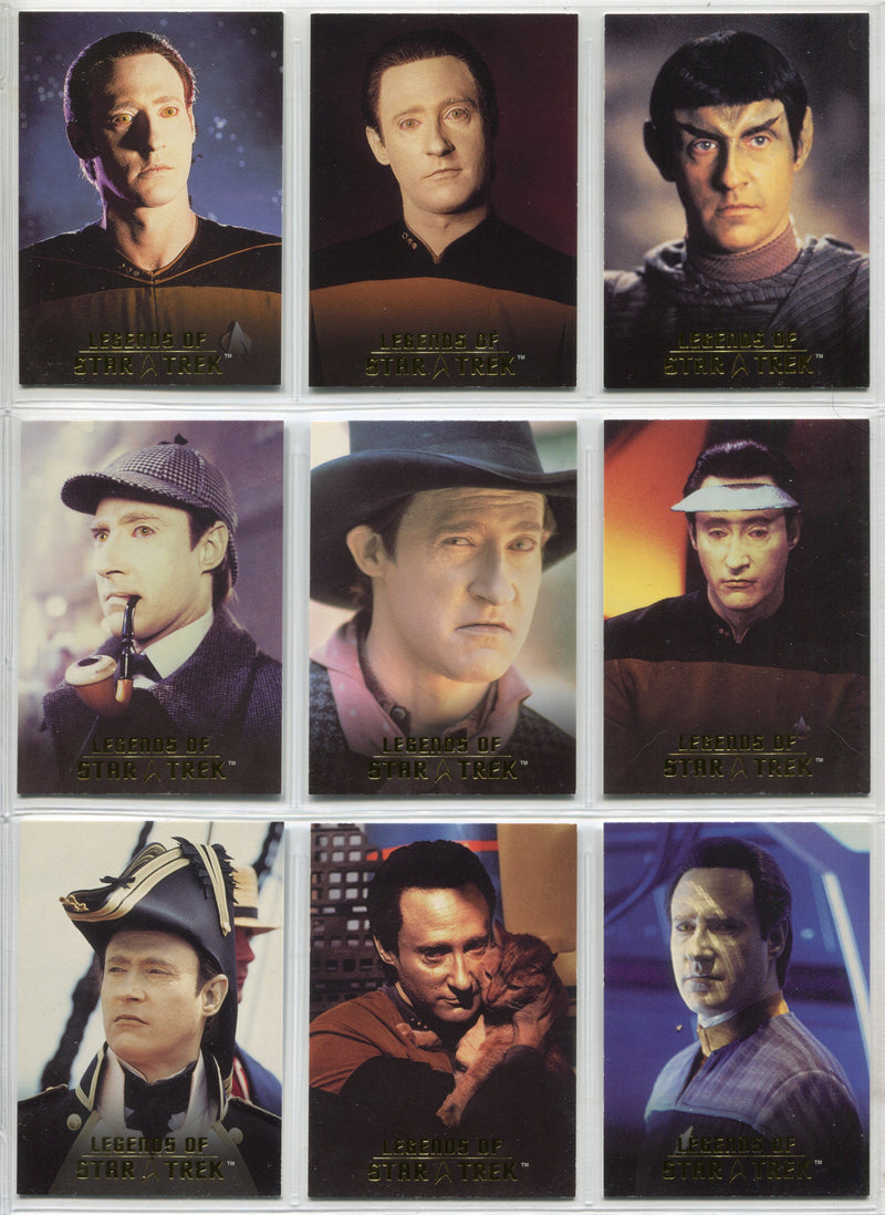 Legends Of Star Trek Series 7 Lieutenant Commander Data Chase Card Set L1-L9 - TvMovieCards.com