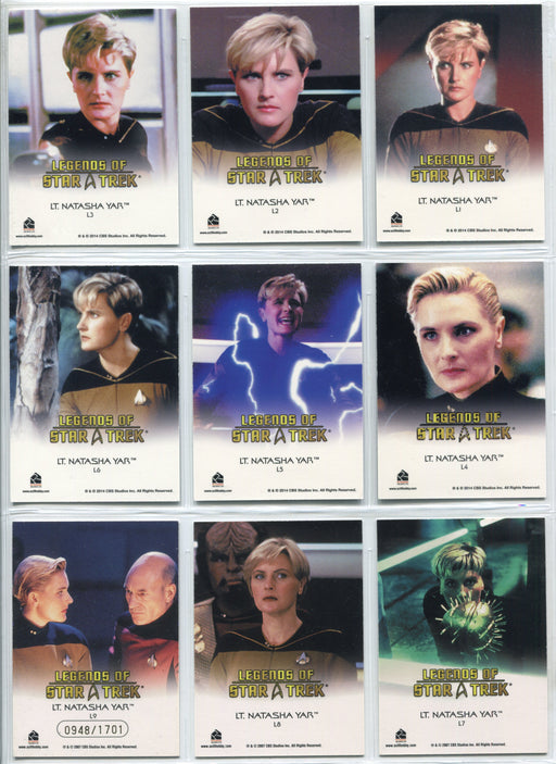 Legends Of Star Trek Series 12: Lt. Tasha Yar Chase Card Set L1-L9 - TvMovieCards.com
