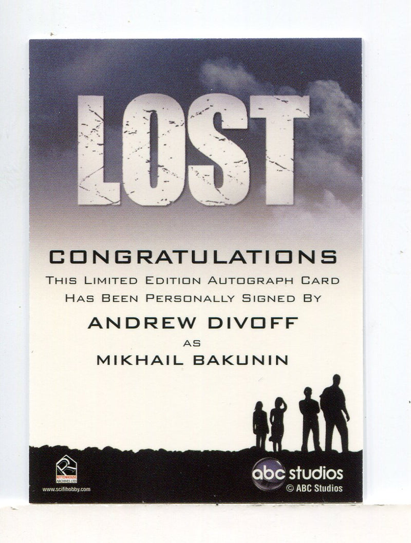 Lost Seasons 1-5 Andrew Divoff as Mikhail Bakunin Autograph Card - TvMovieCards.com