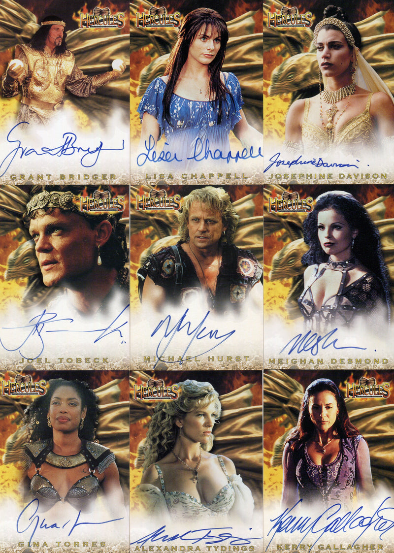 Hercules The Complete Journeys Autograph Card Set 18 Cards - TvMovieCards.com