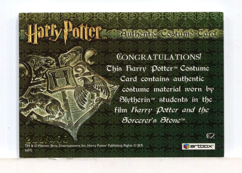 The World of Harry Potter 3D Slytherin Students Costume Card HP C2 #239/400 - TvMovieCards.com