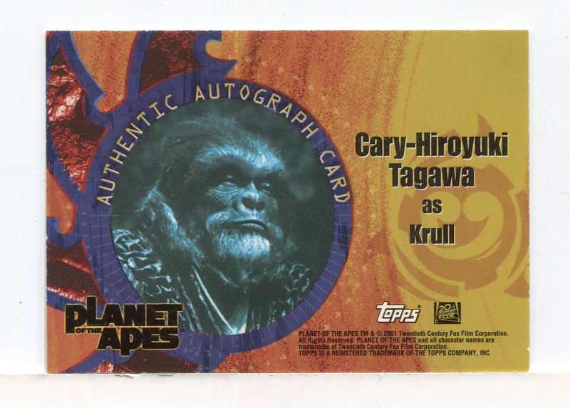 Planet of the Apes Movie Cary-Hiroyuki Tagawa as Krull Autograph Card Topps 2001 - TvMovieCards.com