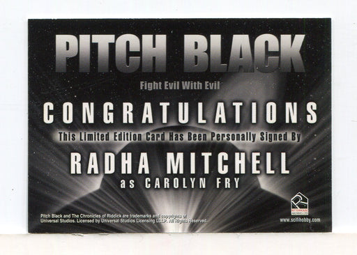 Chronicles of Riddick Radha Mitchell as Carolyn Fry Autograph Card - TvMovieCards.com
