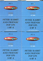 Peter Rabbit and Friends Pop Ups Chase Card Set PU 1 thru PU 4 Tempo 1996 - TvMovieCards.com