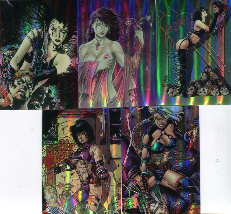 Razor Chromium Series 1 Character Subset Holochrome Chase Card Set (5) Krome 199 - TvMovieCards.com