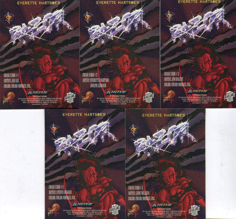 Razor Chromium Series 1 Character Subset Holochrome Chase Card Set (5) Krome 199 - TvMovieCards.com