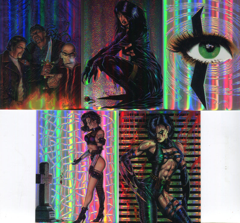 Razor Metal & Flesh Chrome Chase Card Set (5) Krome 1996 - TvMovieCards.com