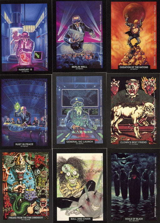Rockcards Artwork Stick-Ons Chase Card Set 18 Cards Brockum 1991 - TvMovieCards.com