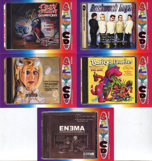 Silly CD's Sticker Chase Card Set 11 Sticker Cards Silly Productions 2001 - TvMovieCards.com