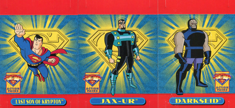 Superman Action Packs Pop-Out Chase Card Set P1-P12 Fleer/Skybox 1996 - TvMovieCards.com
