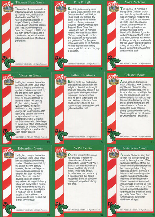 1995 Santa Around the World Series 1 Premier Foil Stamped Chase Card Set F1-12 - TvMovieCards.com