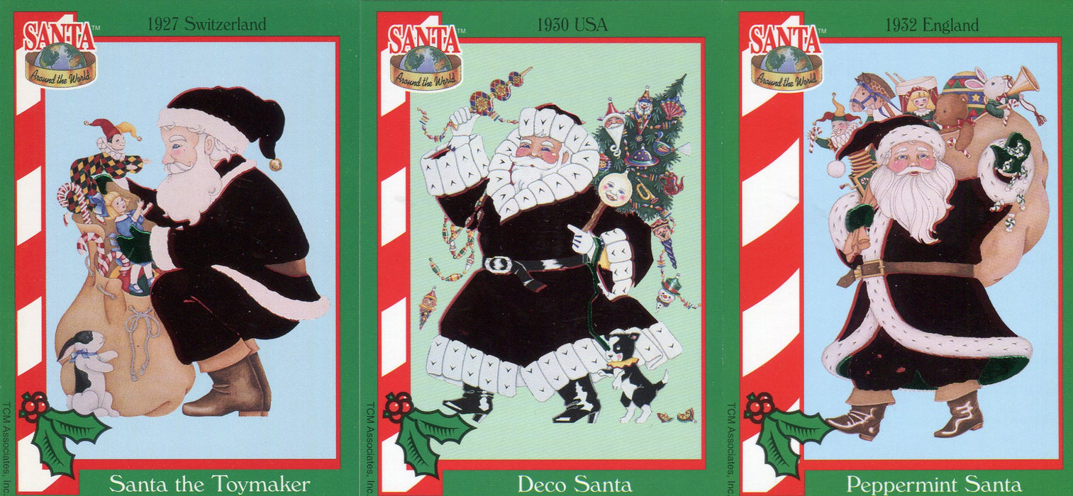 1995 Santa Around the World Series 1 Premier Foil Stamped Chase Card Set F1-12 - TvMovieCards.com