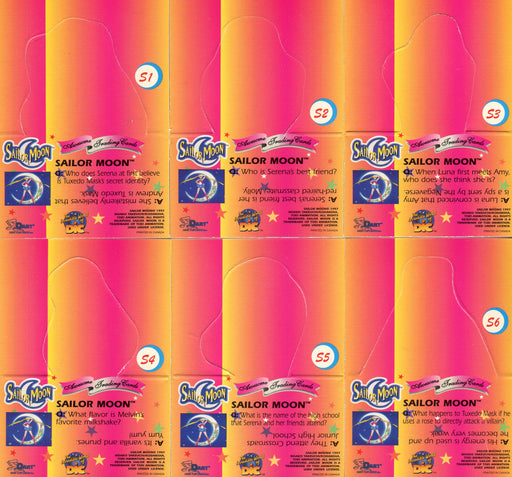 Sailor Moon 1 Stand-Up Mail-In Chase Card Set 6 Cards S1 thru S6 Dart Flipcards - TvMovieCards.com