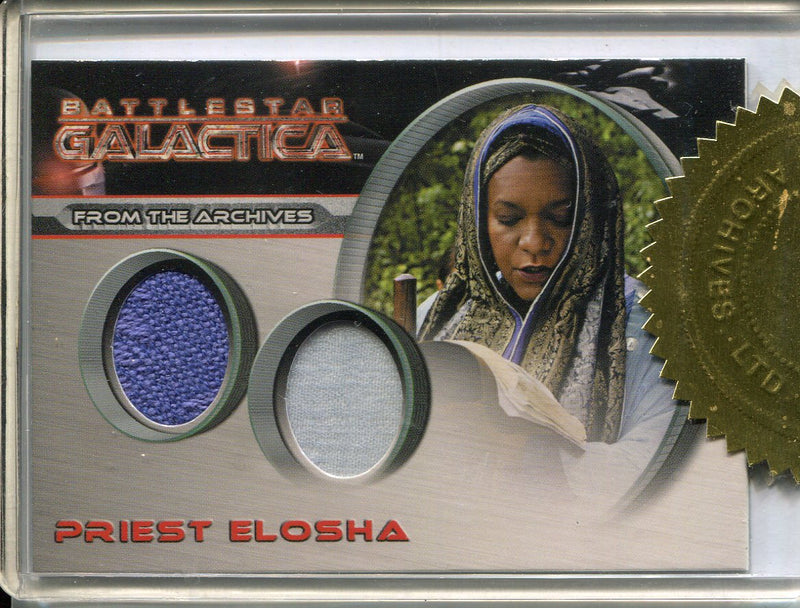 Battlestar Galactica Season 2 Elosha Priest Case Topper Double Costume Card DC2 - TvMovieCards.com