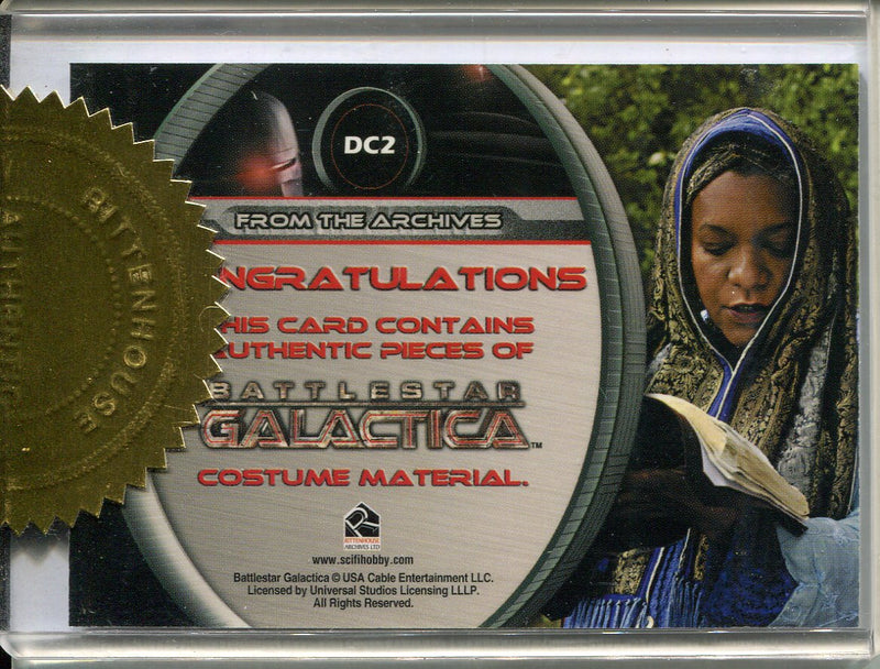 Battlestar Galactica Season 2 Elosha Priest Case Topper Double Costume Card DC2 - TvMovieCards.com