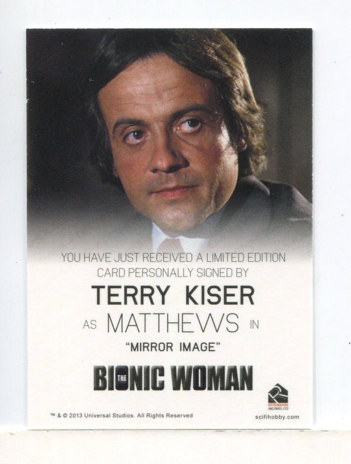 Bionic Collection The Bionic Woman Terry Kiser Autograph Card - TvMovieCards.com