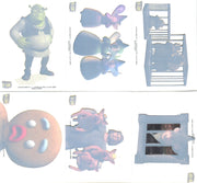Shrek 1 Movie Animation Cel Chase Card Set AC-1 thru AC-6 Dart Flipcards 2001 - TvMovieCards.com